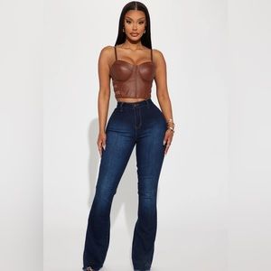 Valentina High Rise Flare Jeans - Dark Denim ***Brand New***